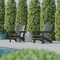 Flash Furniture Gray Adirondack Patio Chairs with Cupholder, 2PK 2-LE-HMP-1045-10-GY-GG - alternate 10